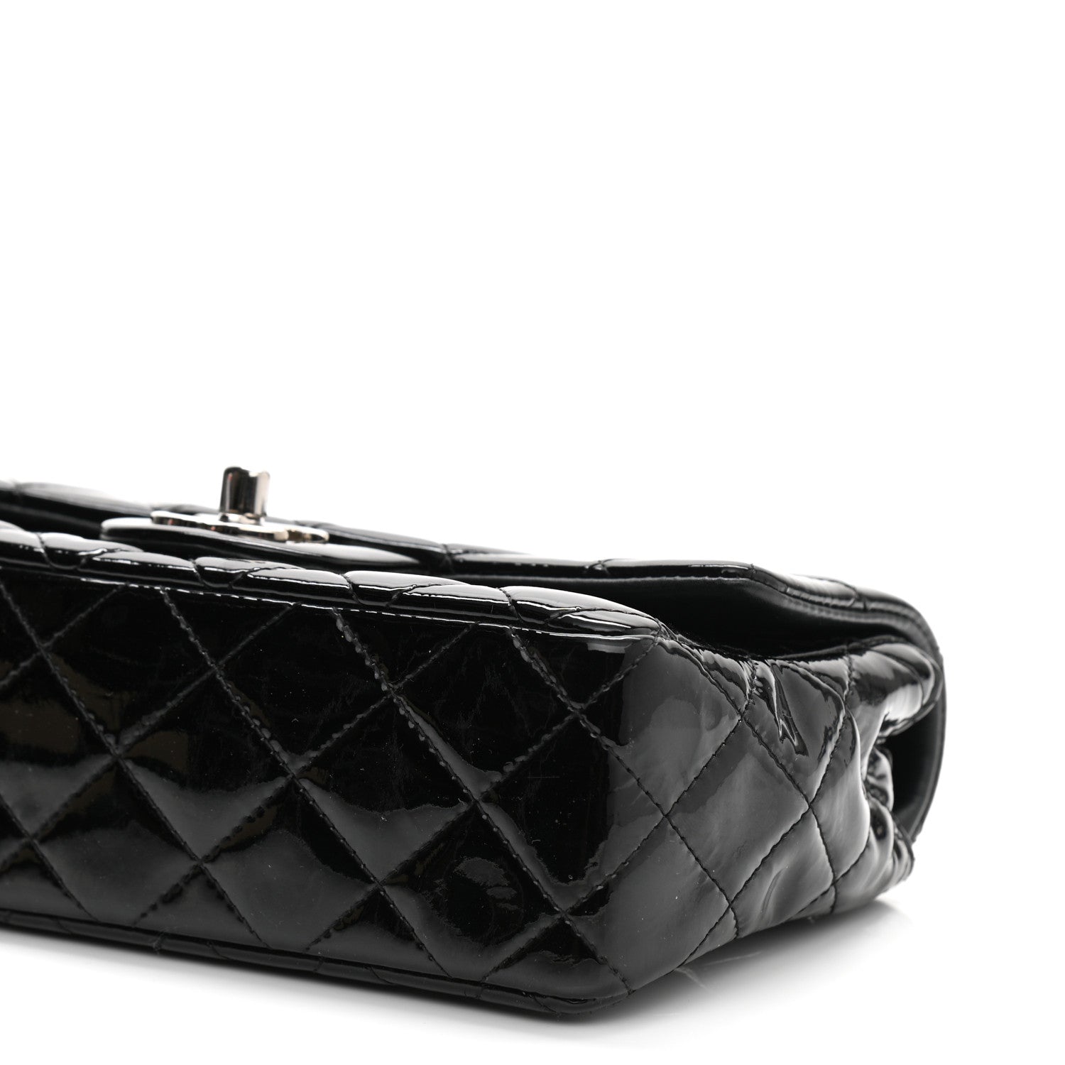 Chanel Patent Calfskin Quilted Mini Rectangular Flap Black 9 of 9