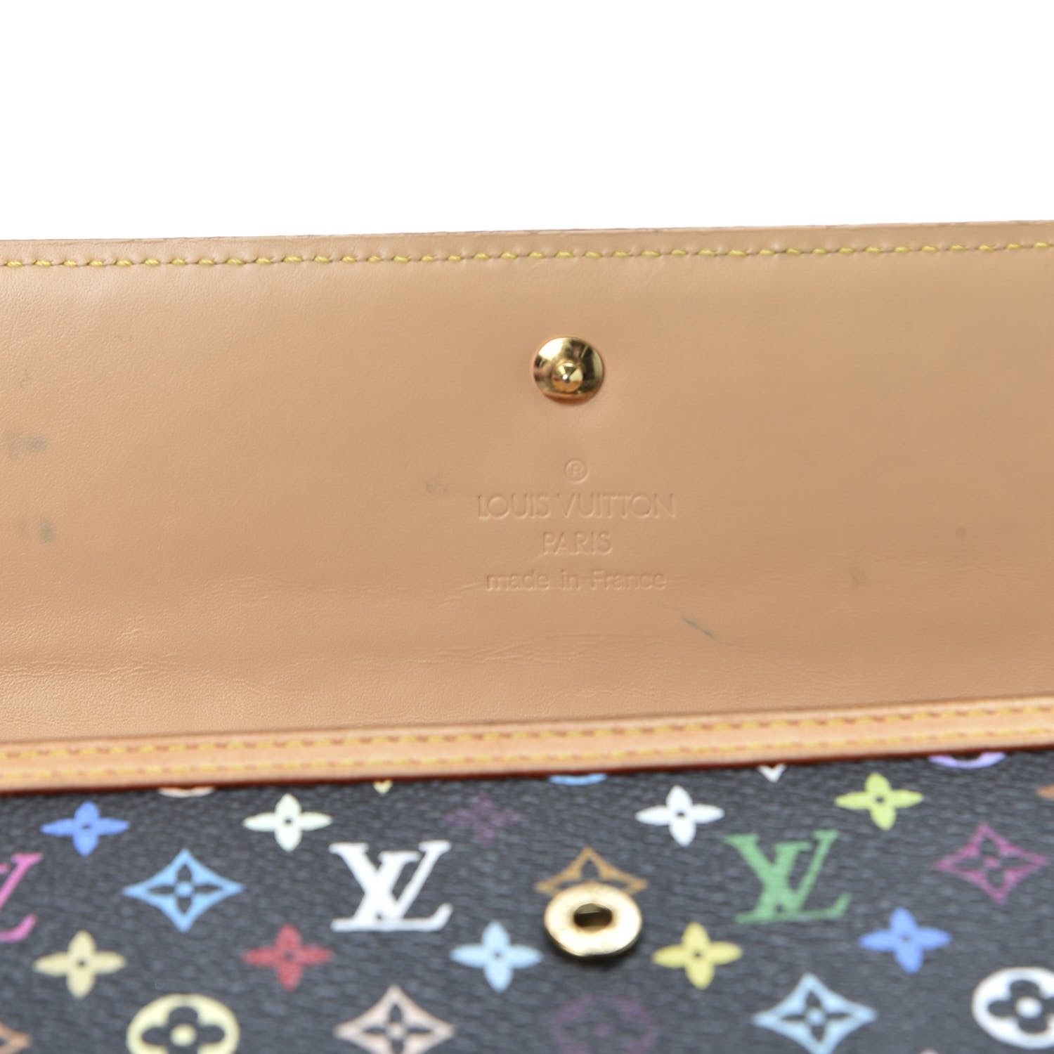 Louis Vuitton Monogram Multicolor Porte Tresor International Wallet Black 7 of 9