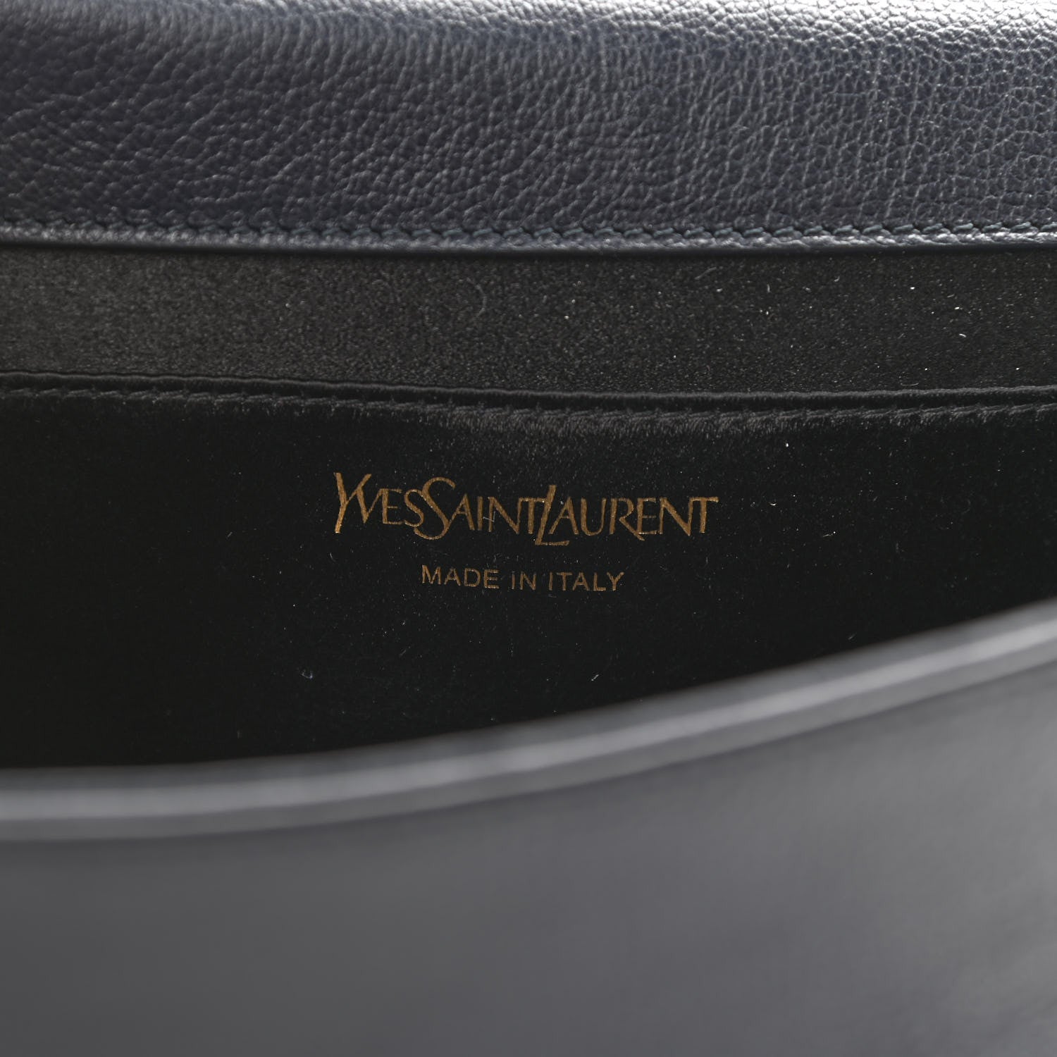 Saint Laurent Calfskin Monogram Large Belle De Jour Clutch Navy 7 of 10