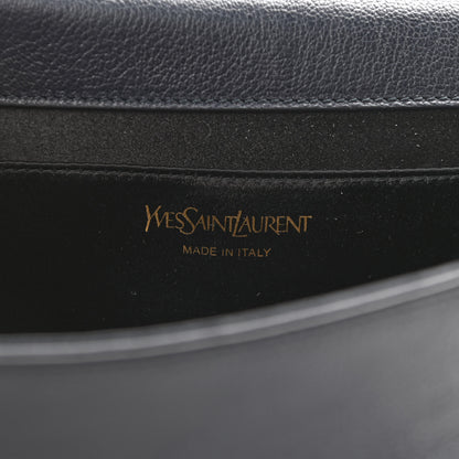 Saint Laurent Calfskin Monogram Large Belle De Jour Clutch Navy 7 of 10