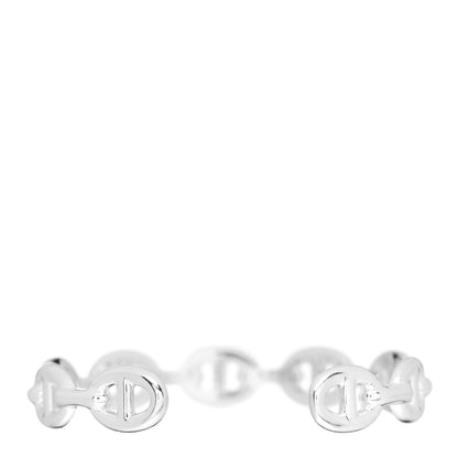 Hermes Sterling Silver MM Chaine d'Ancre Enchainee Cuff Bracelet ST 3 of 4