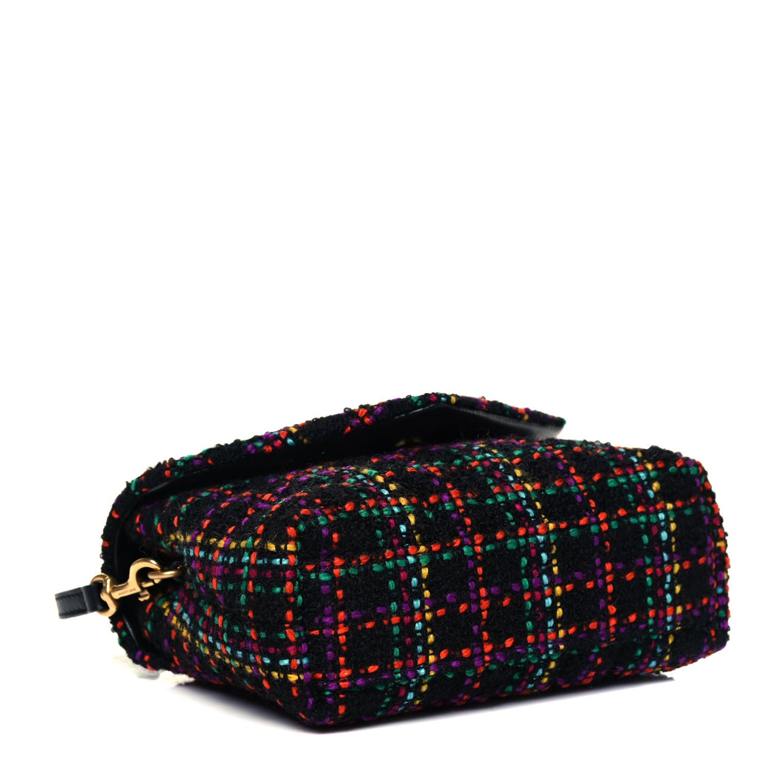Saint Laurent Tweed Toy Loulou Shoulder Bag Black 3 of 8