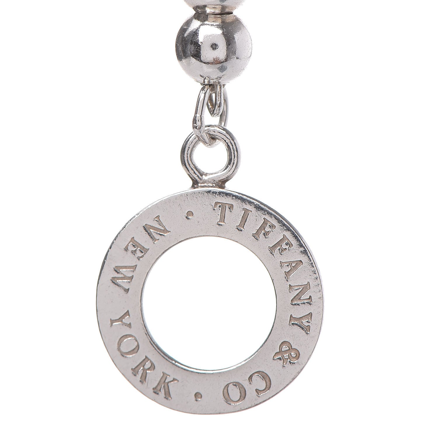 Tiffany Sterling Silver 4mm Beads Toggle Bracelet 4 of 6
