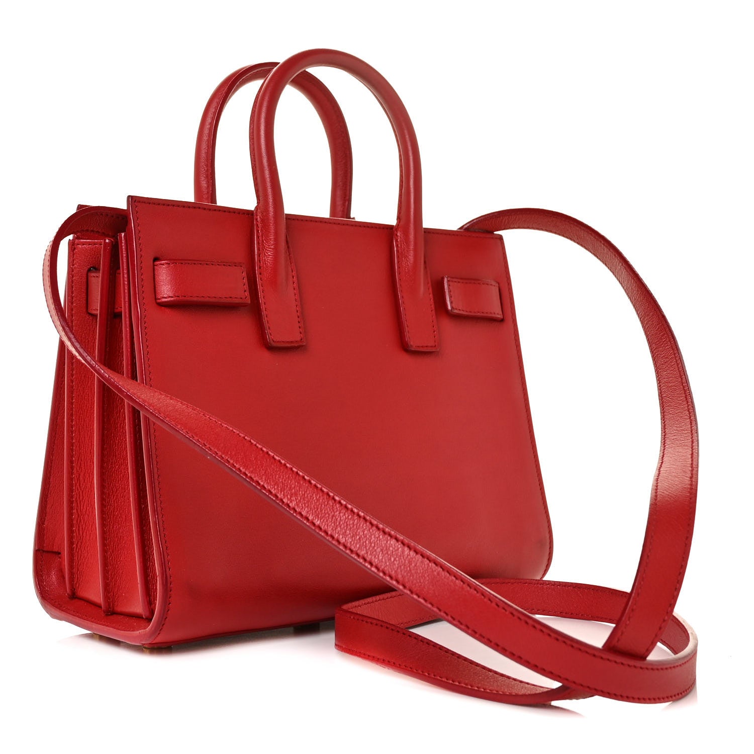 Saint Laurent Calfskin Nano Sac De Jour Lipstick Red 3 of 10