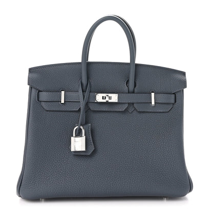 Hermes Togo Birkin 25 Gris Misty 1 of 11