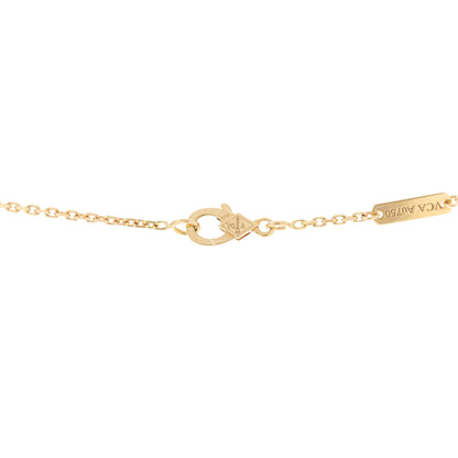 Van Cleef & Arpels 18K Yellow Gold Mother of Pearl Vintage Alhambra Pendant Necklace 5 of 7