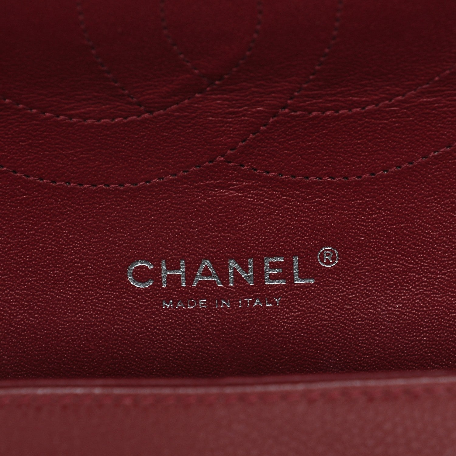 Chanel Caviar Quilted Jumbo Double Flap Burgundy 9 of 10