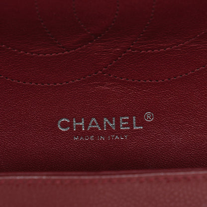 Chanel Caviar Quilted Jumbo Double Flap Burgundy 9 of 10