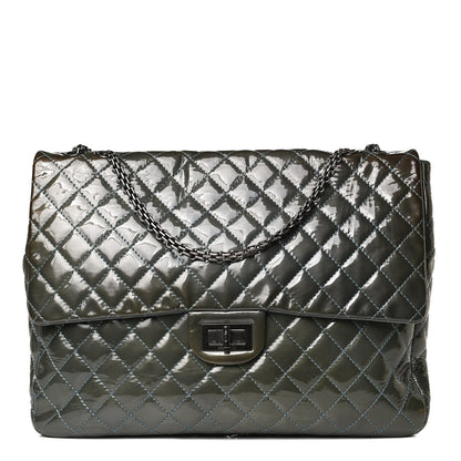 Chanel Patent Quilted Reissue XL Maxi Flap Grey 1 of 17
