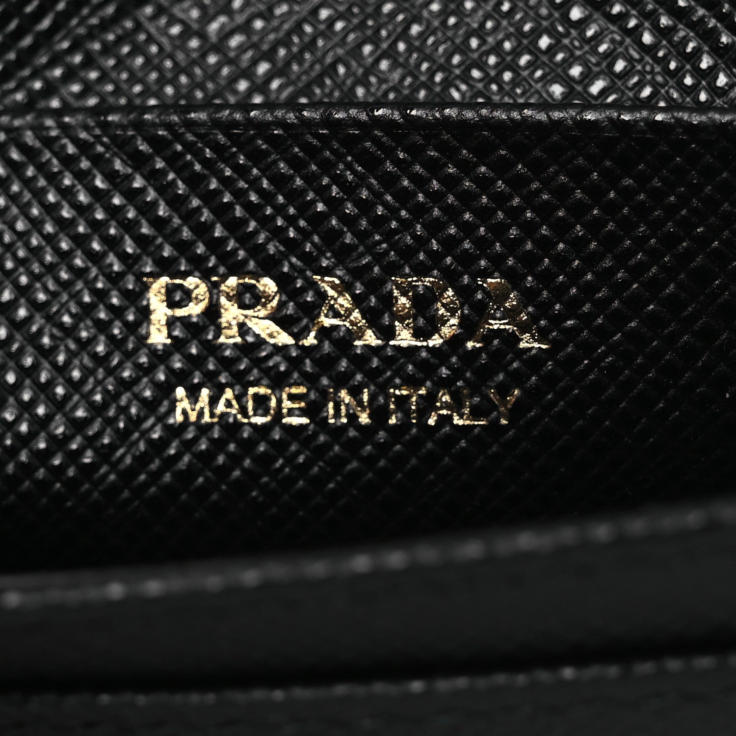 Prada Saffiano Metal Flap Card Holder Black 6 of 7