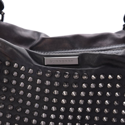 Burberry Prorsum Calfskin Studded Shoulder Bag Black 9 of 13