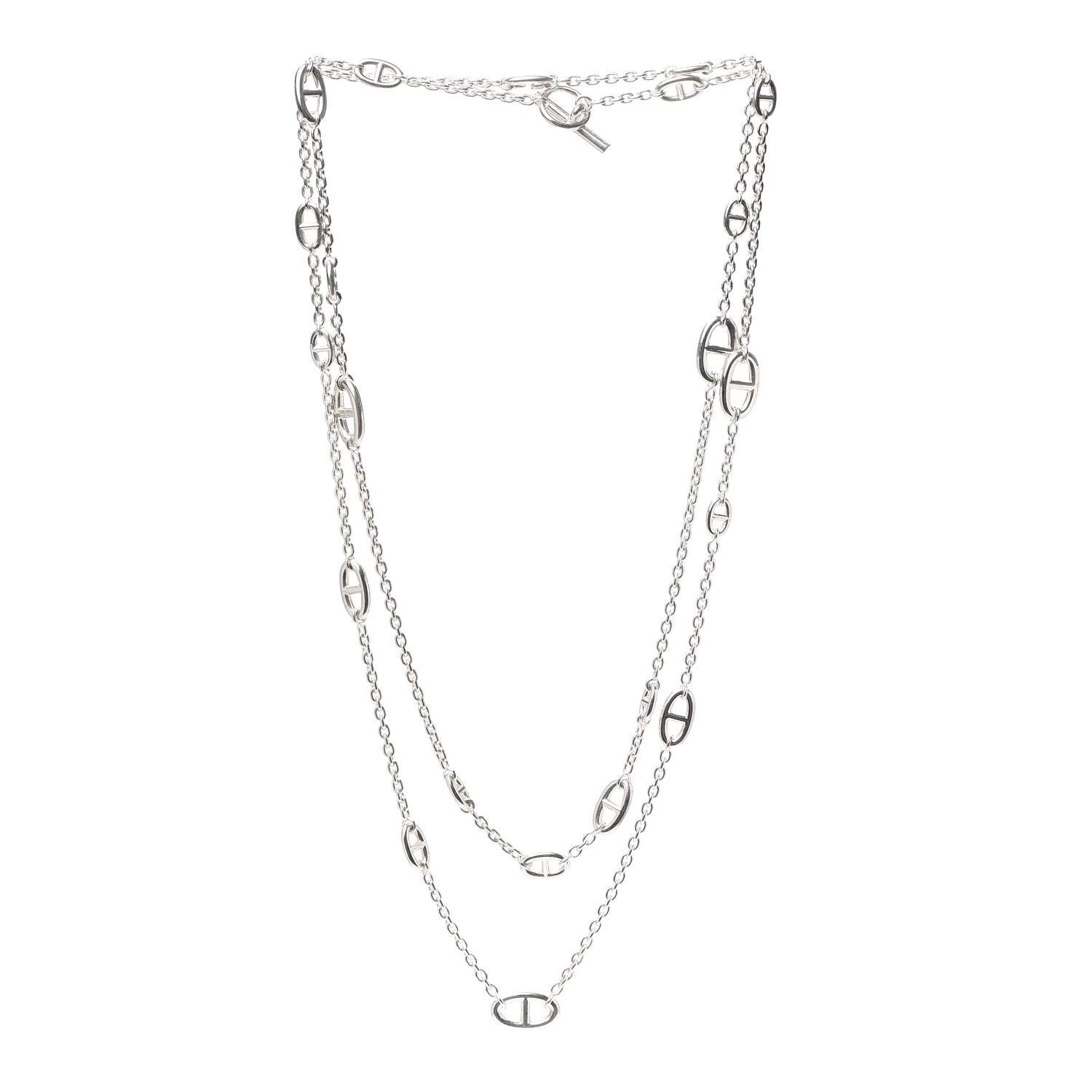 Hermes Sterling Silver Farandole Necklace 160 3 of 5