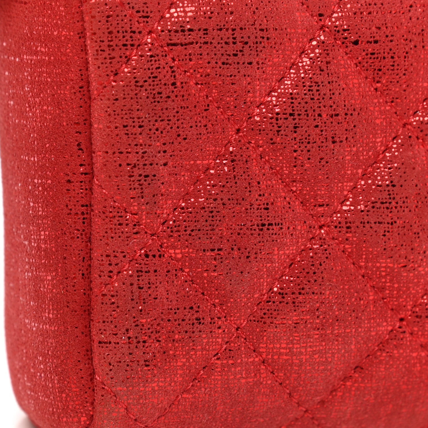 Chanel Glitter Calfskin Mini Phone Holder Clutch Red 9 of 10