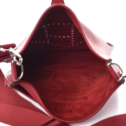Hermes Taurillon Clemence Evelyne III PM Rouge Grenat 5 of 7