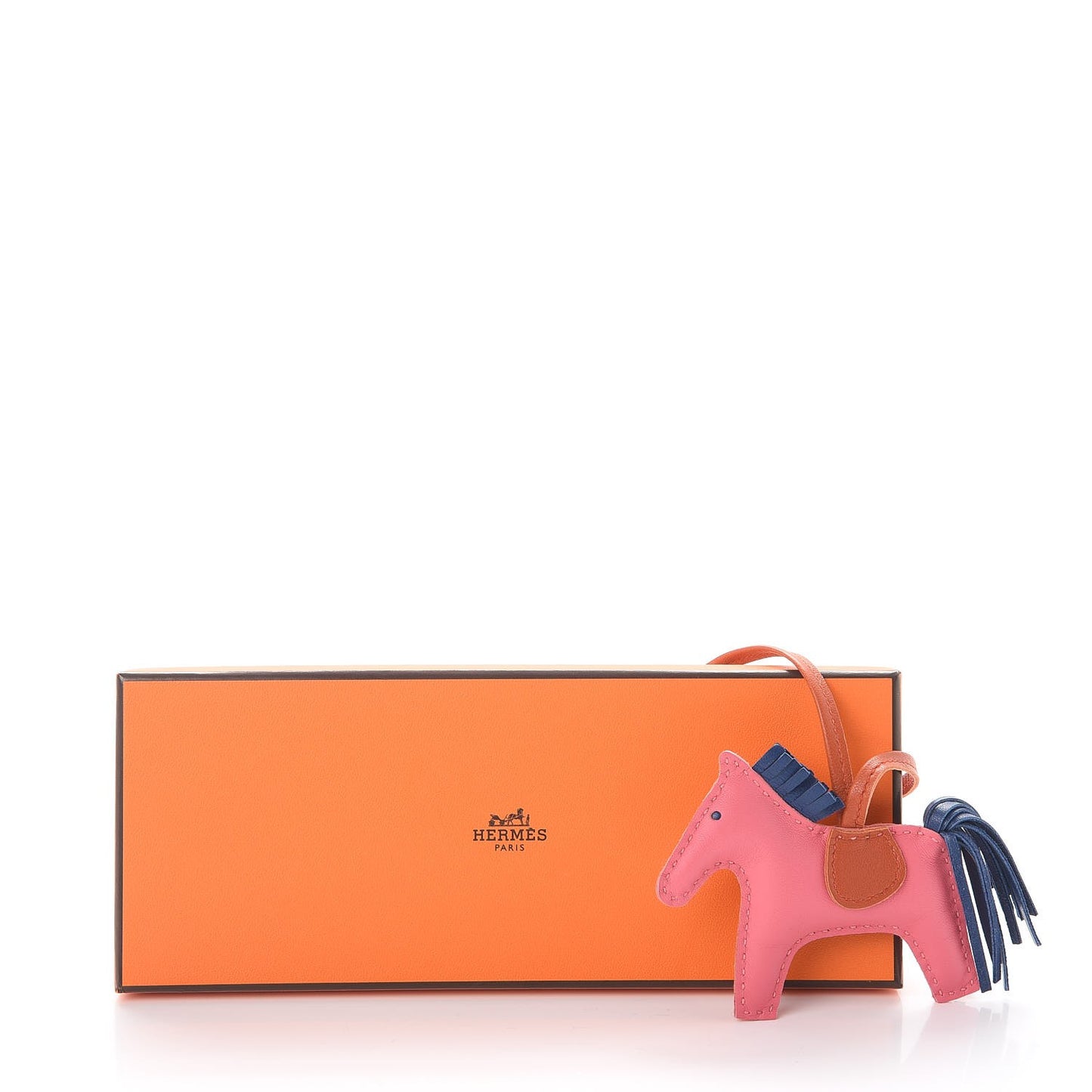 Milo Lambskin Grigri Rodeo Bag Charm PM Rose Azalee Cornaline Bleu De Malte