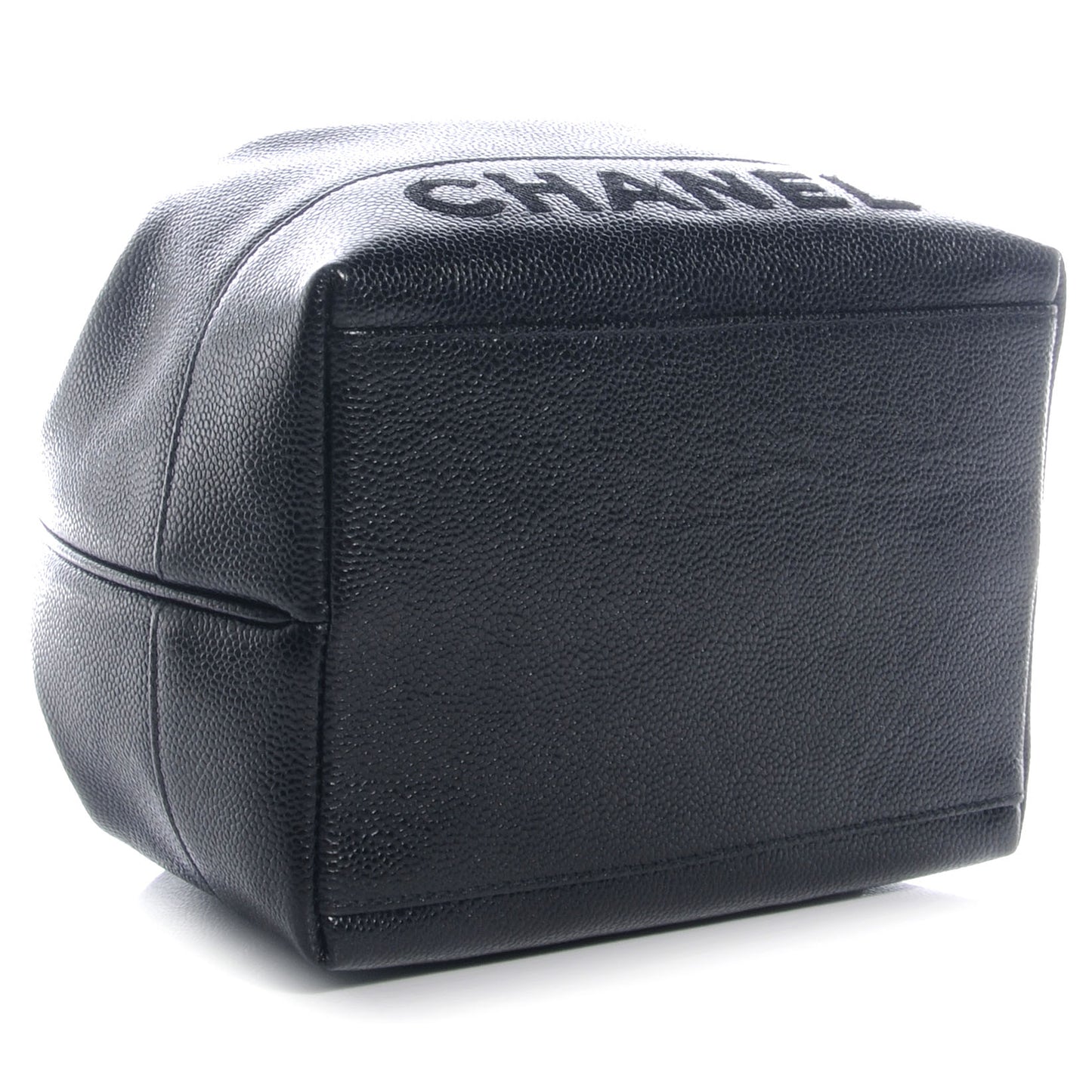 Caviar Drawstring Shoulder Bag Black