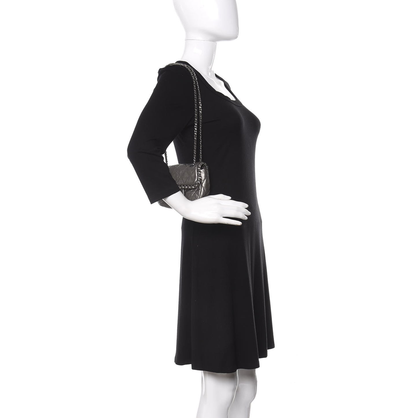 Calfskin Mini Chain Me Flap Dark Grey