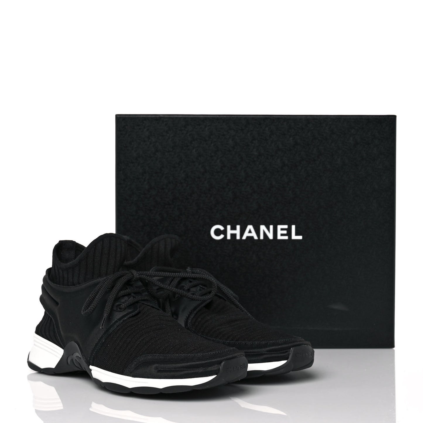 Stretch Fabric Womens CC Sneakers 39 Black