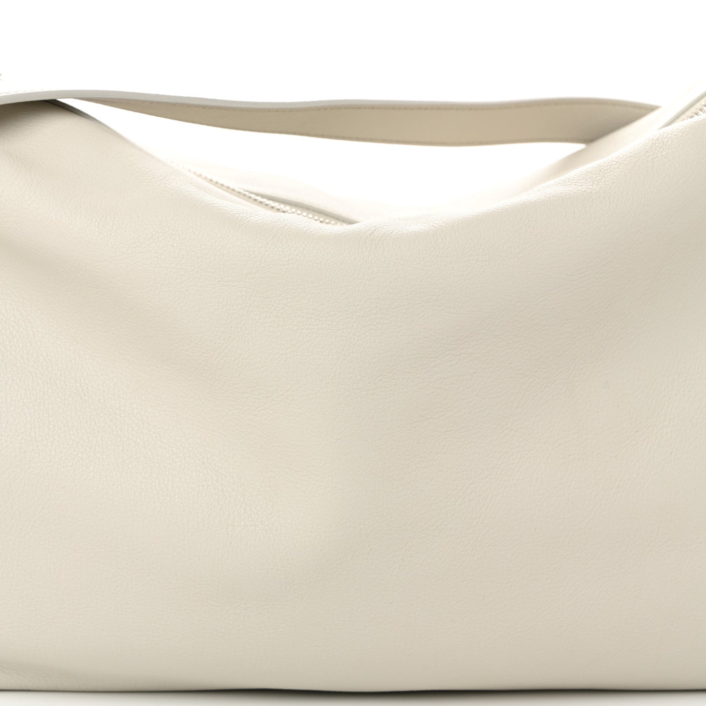 Supple Calfskin Large Romy Shoulder Bag Rice