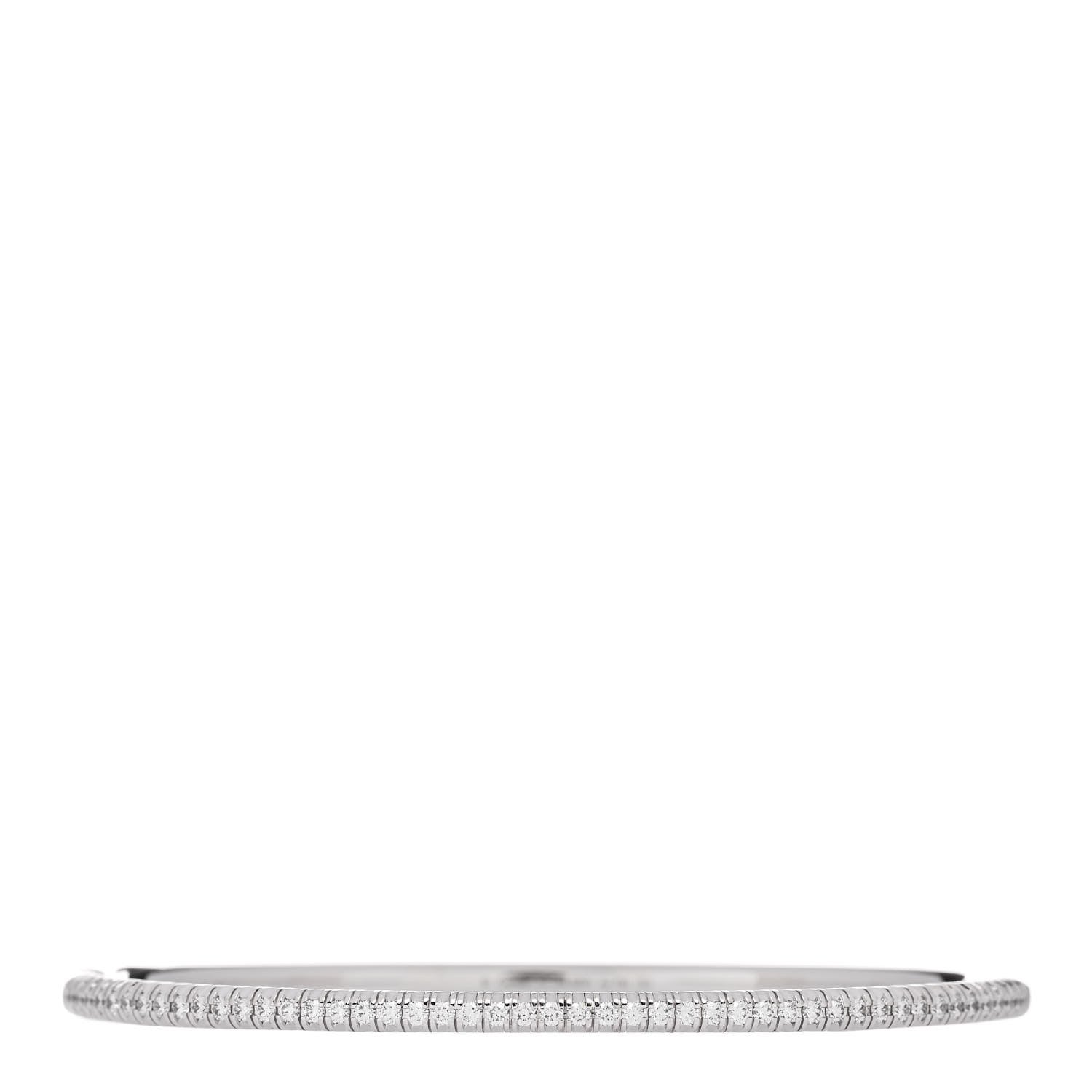 Cartier 18K White Gold Diamond Etincelle de Cartier Bangle Bracelet 17 1 of 4
