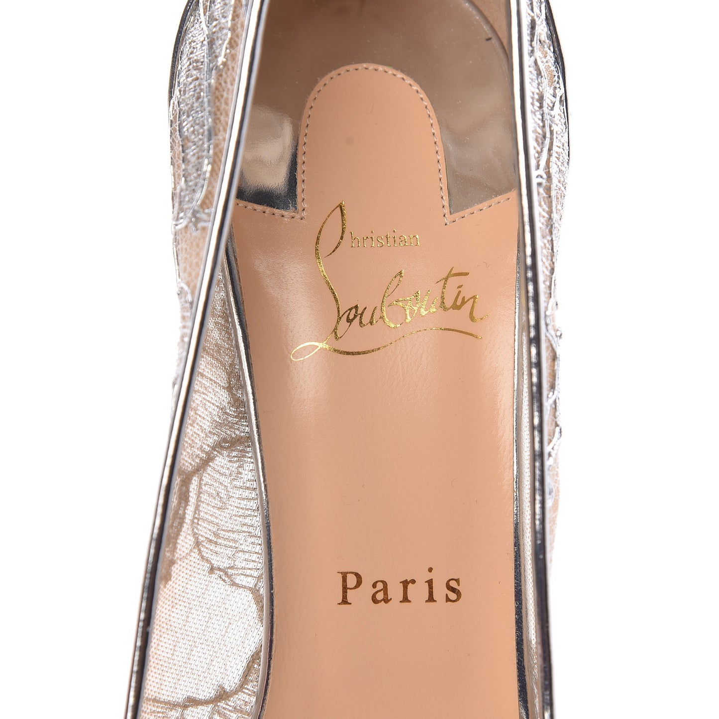 Rete Dentelle Lurex Very Lace 120 Pumps 39.5 Silver