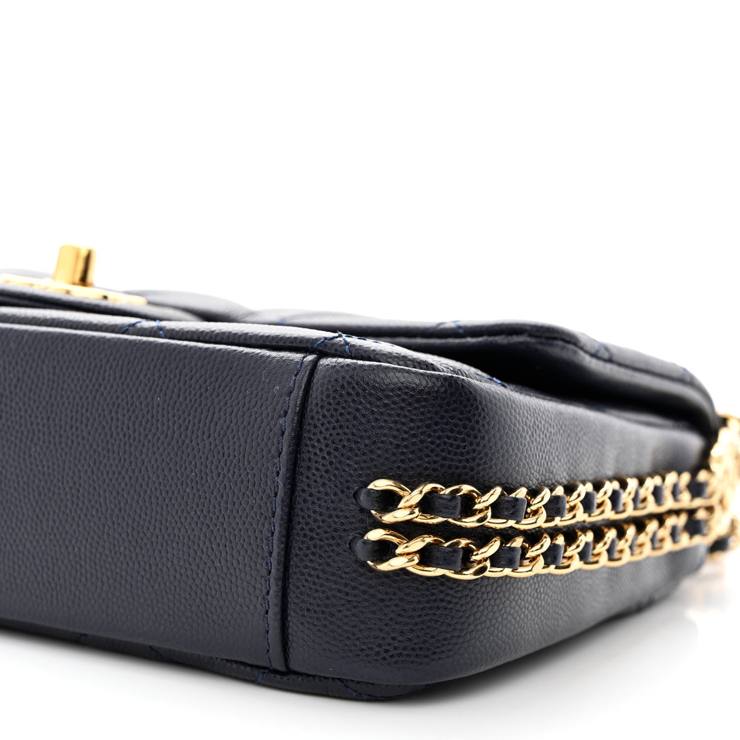 Chanel Caviar Quilted Mini CC You Flap Navy 10 of 11