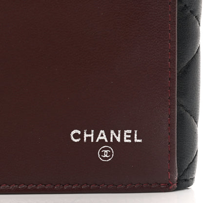 Chanel Lambskin Quilted Long Flap Wallet Black 7 of 8