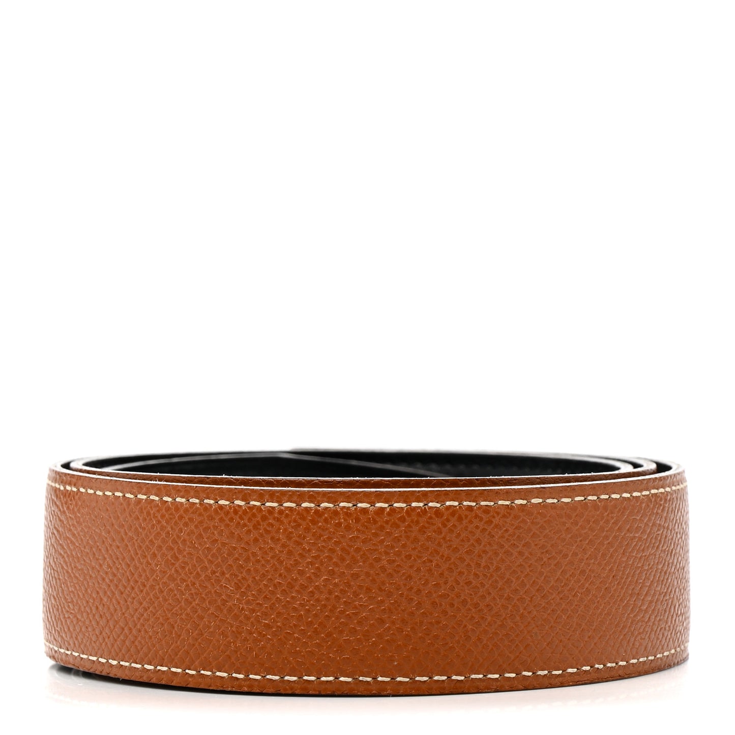 Box Epsom 32mm H Belt Strap 80 32 Black Gold