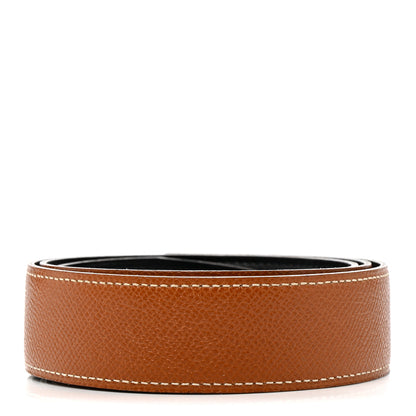 Hermes Box Epsom 32mm H Belt Strap 80 32 Black Gold 4 of 9