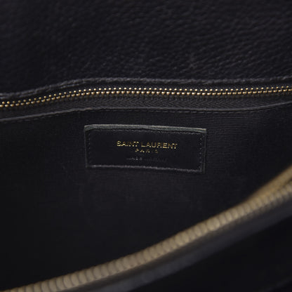 Saint Laurent Grained Calfskin Small Sac De Jour Black 7 of 10