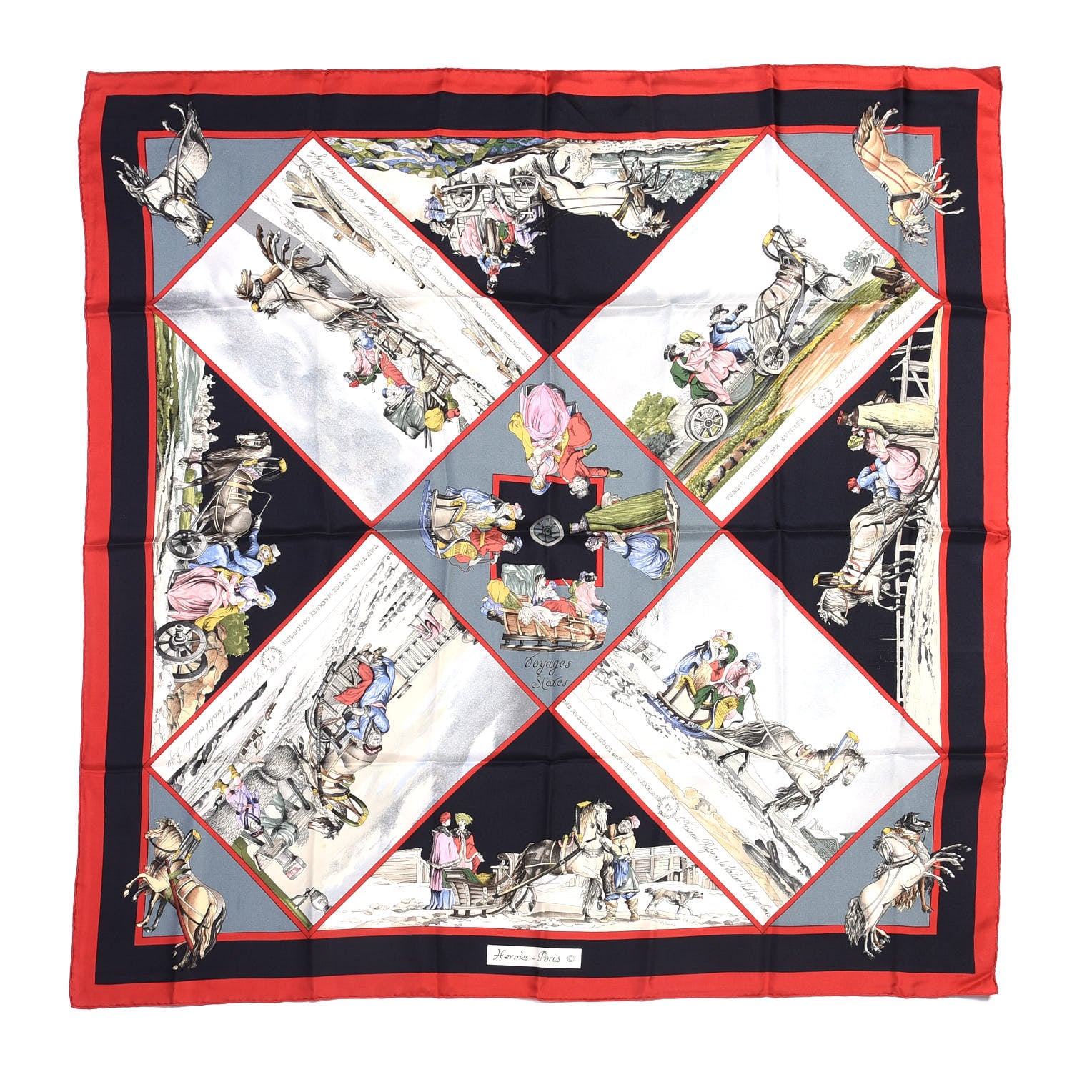 Hermes Silk Voyages Slaves Scarf 90 1 of 4