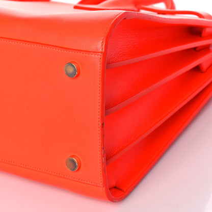 Saint Laurent Calfskin Small Sac De Jour Neon Orange 8 of 10