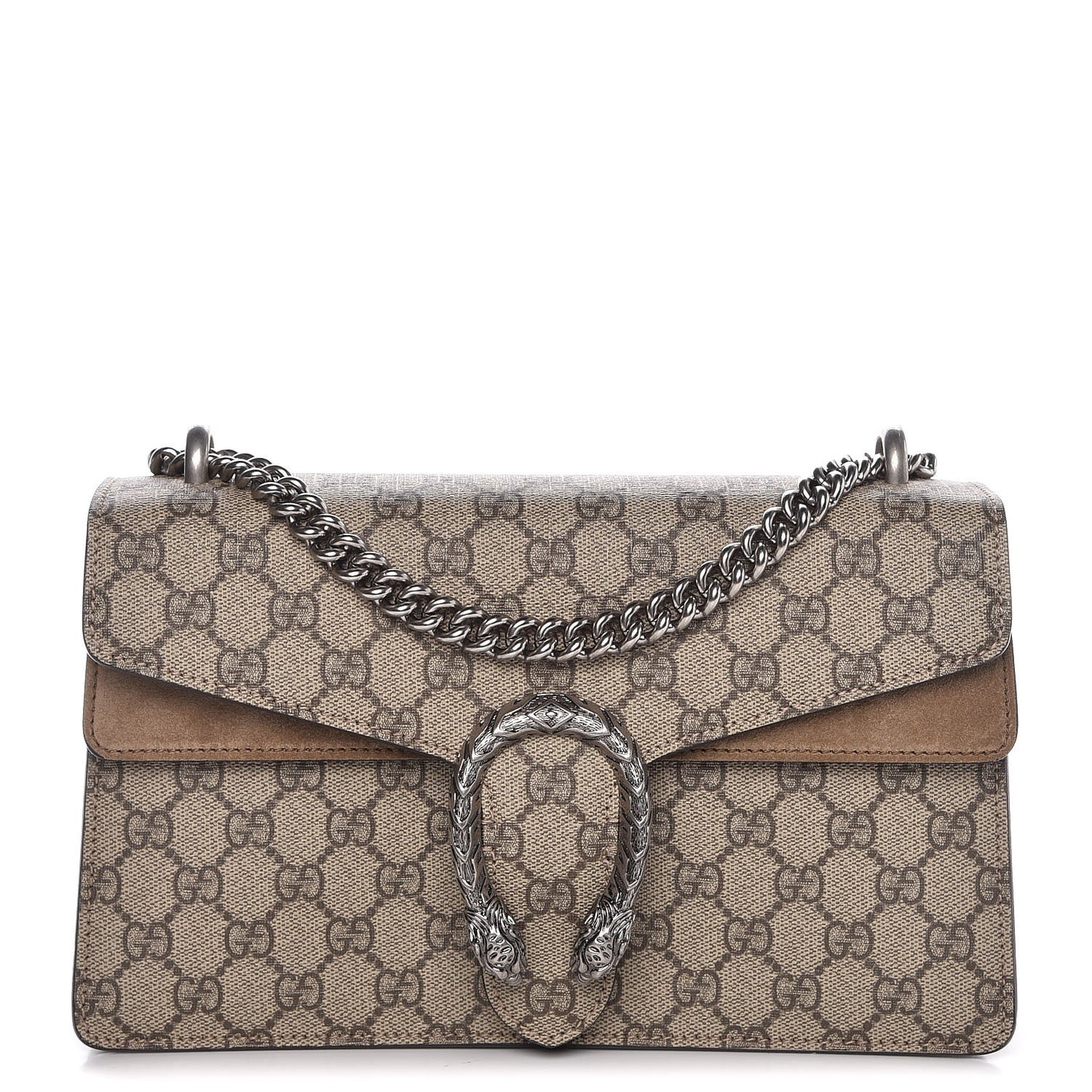 GG Supreme Monogram Small Dionysus Shoulder Bag Taupe