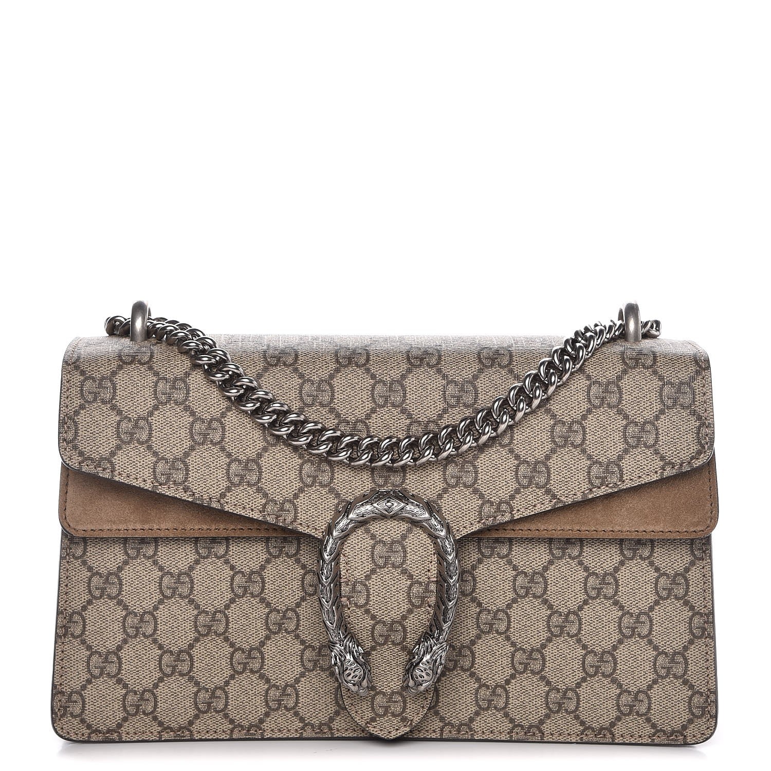 Gucci GG Supreme Monogram Small Dionysus Shoulder Bag Taupe 1 of 7