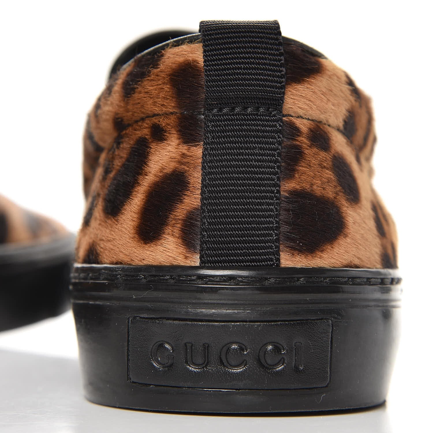 Gucci Pony Hair Jaguar Print Slip On Sneakers 37.5 7 of 9