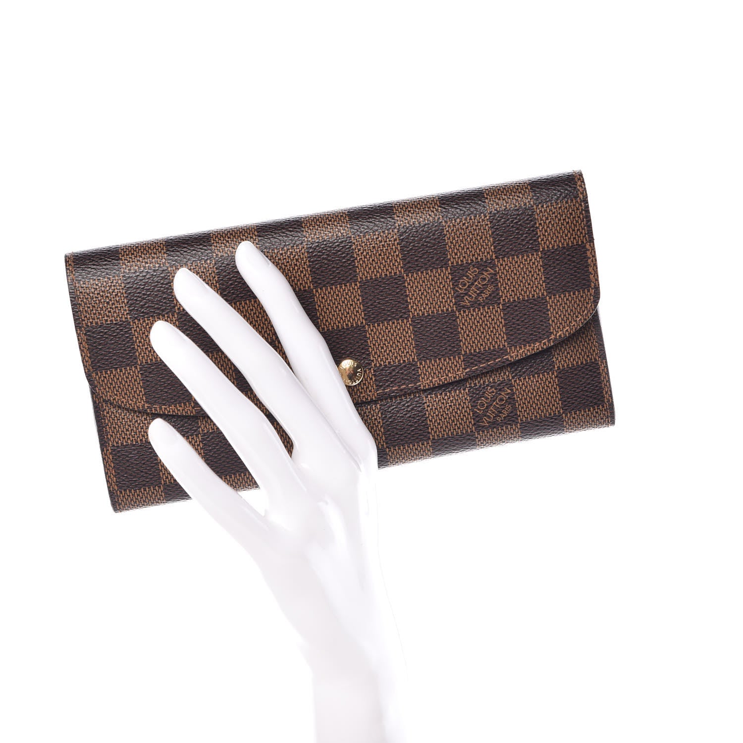 Louis Vuitton Damier Ebene Emilie Wallet 2 of 9