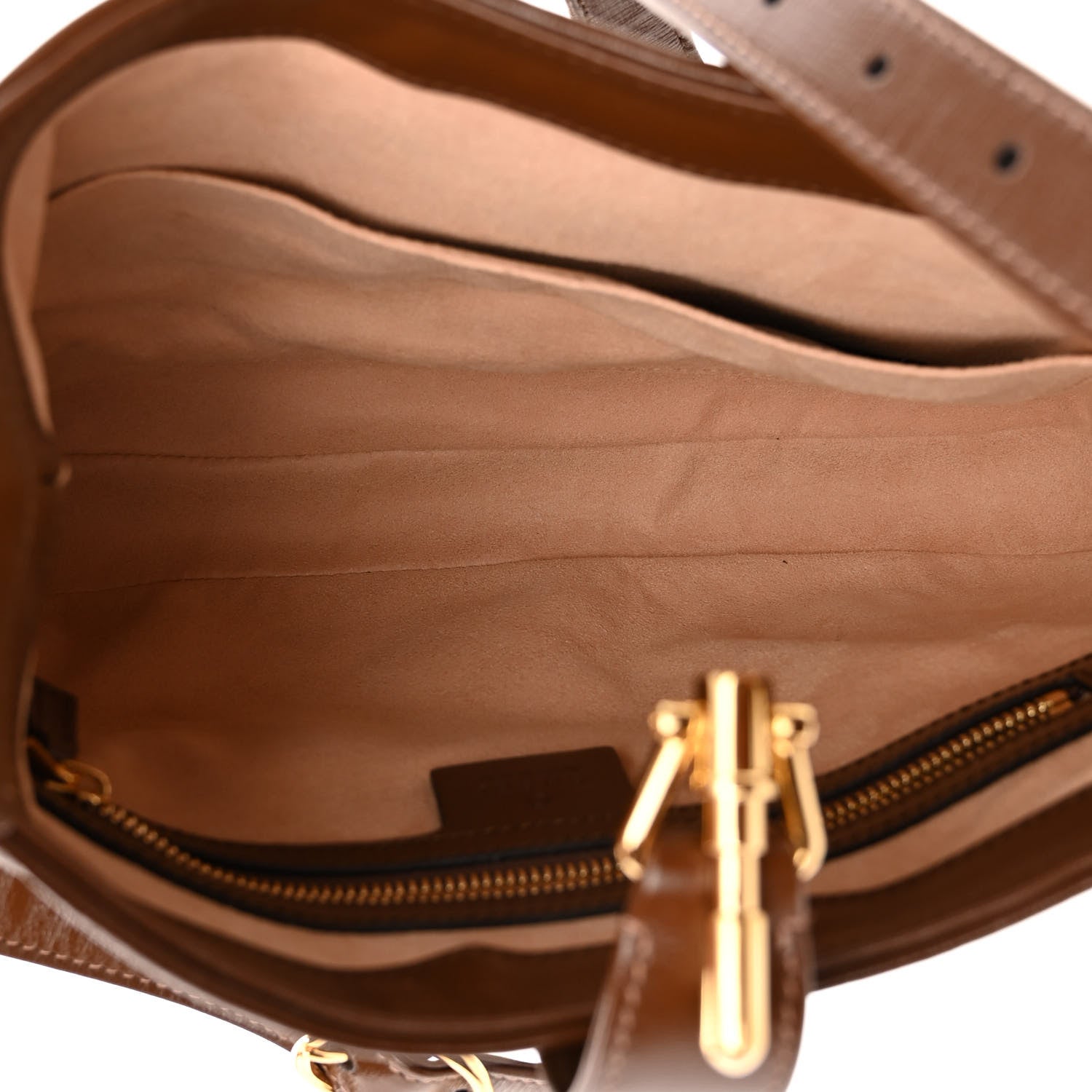 Gucci GG Supreme Monogram Azalea Calfskin Web Small Jackie 1961 Hobo Beige Ebony Brown Sugar 5 of 9