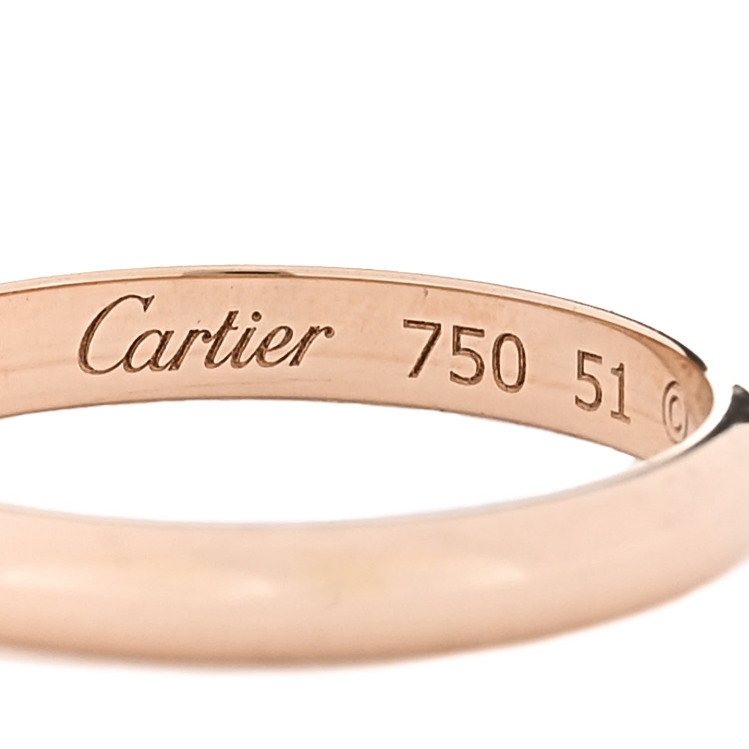 Cartier 18K Pink Gold 2.5mm 1895 Wedding Band Ring 51 5.75 1922625