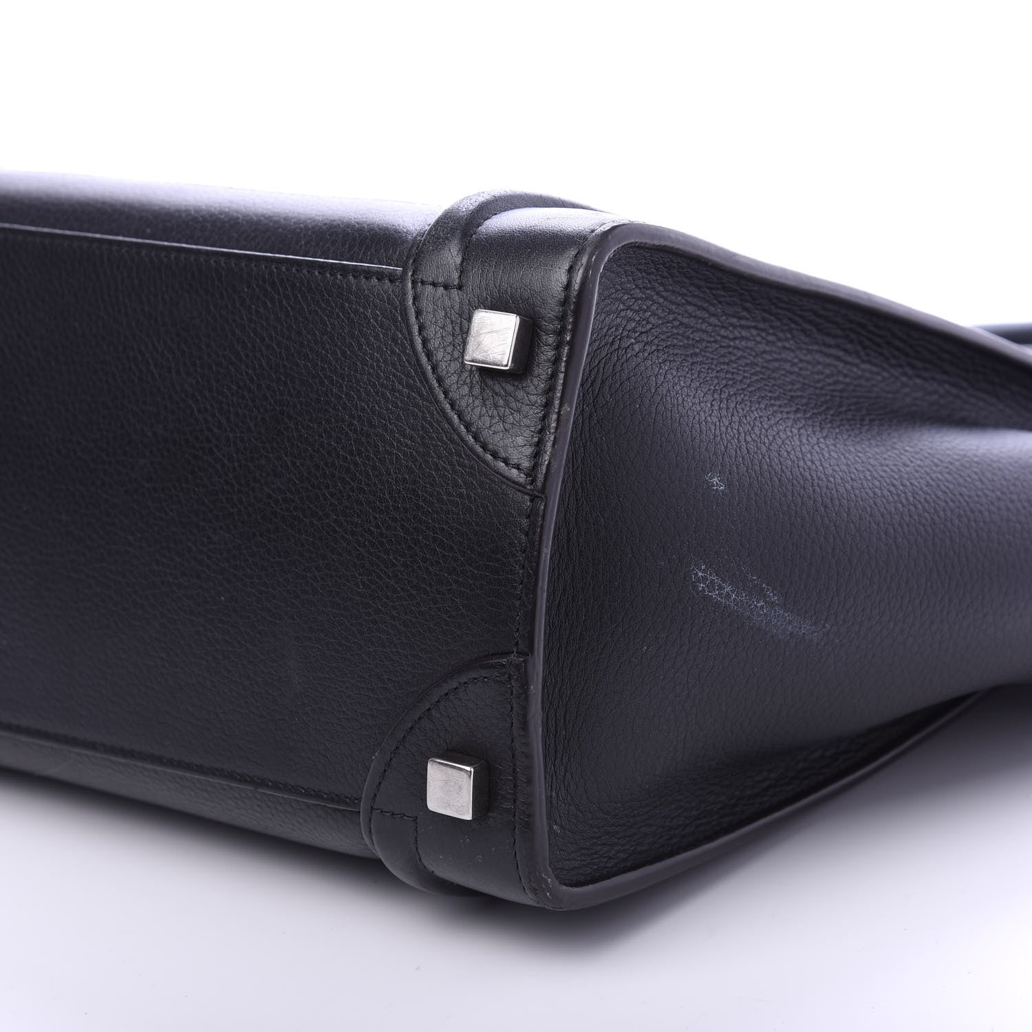Celine Drummed Calfskin Micro Luggage Black 7 of 11
