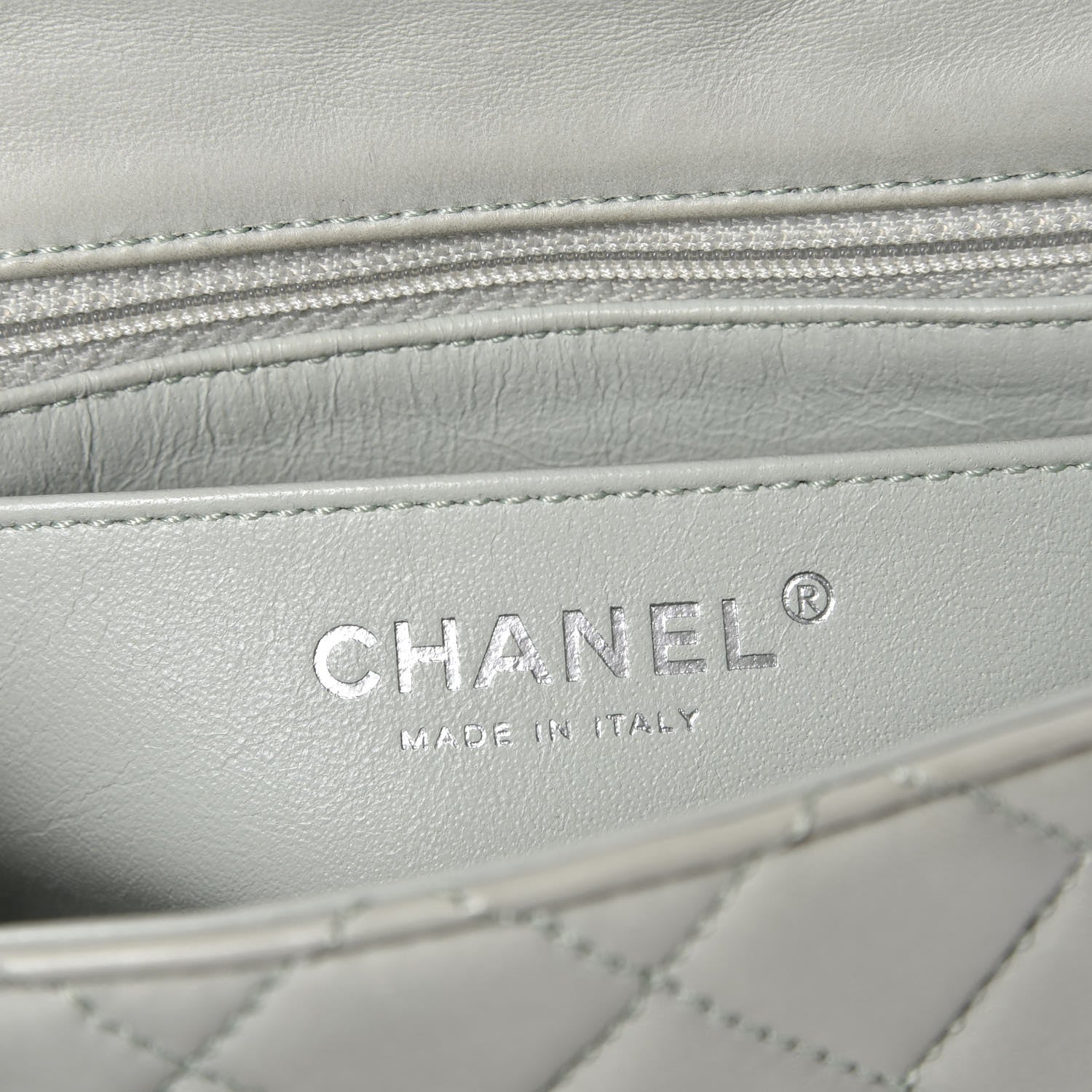 Chanel Lambskin Quilted Mini Square Flap Light Green 6 of 10