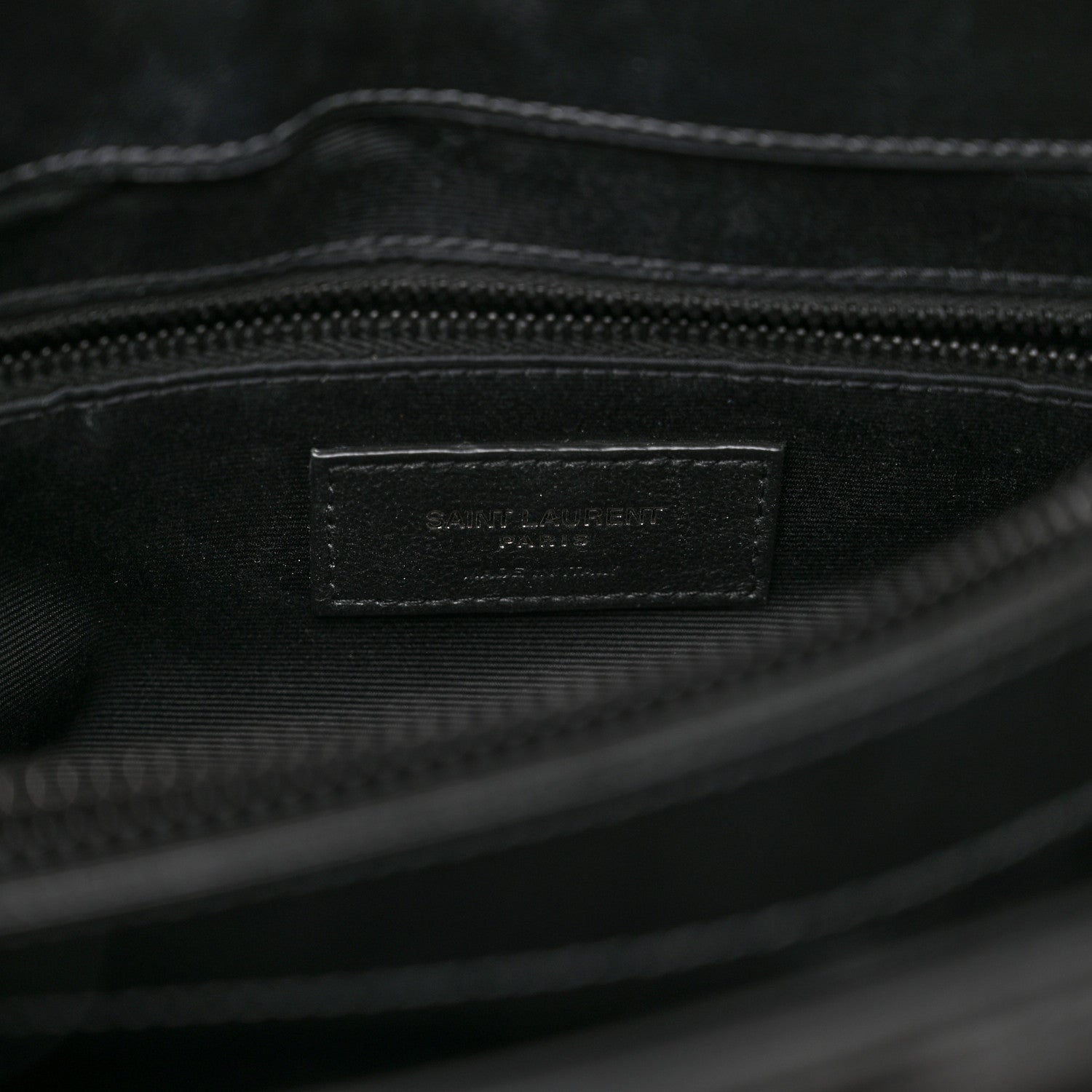 Saint Laurent Calfskin Y Quilted Monogram Monochrome Medium Loulou Chain Satchel Black 5 of 10