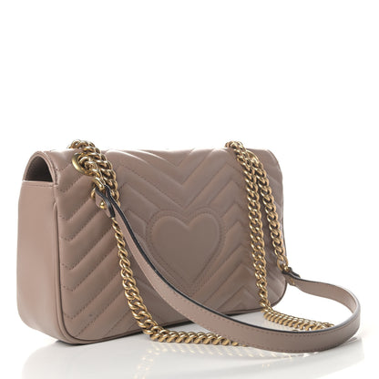Gucci Calfskin Matelasse Small GG Marmont Shoulder Bag Porcelain Rose 2 of 6