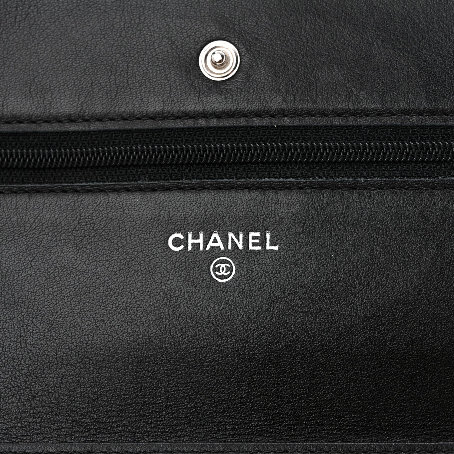 Chanel Caviar Timeless CC Wallet On Chain WOC Black 6 of 11