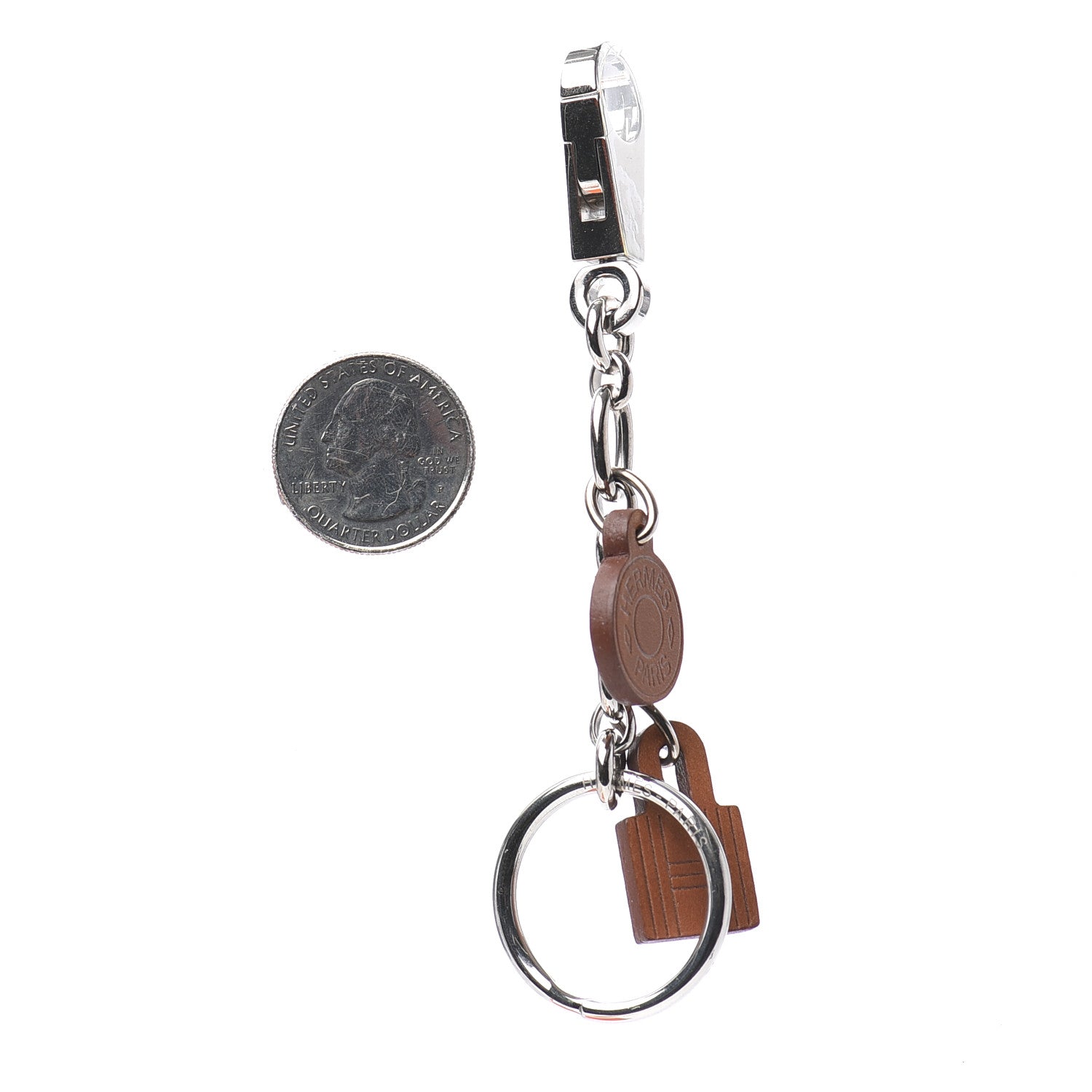 Hermes Barenia Breloque Olga Amulette Key Ring Fauve 2 of 3