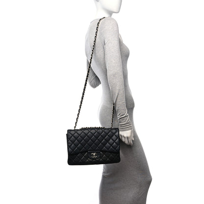 Chanel Lambskin Quilted Jumbo Single Flap Black 2 of 11