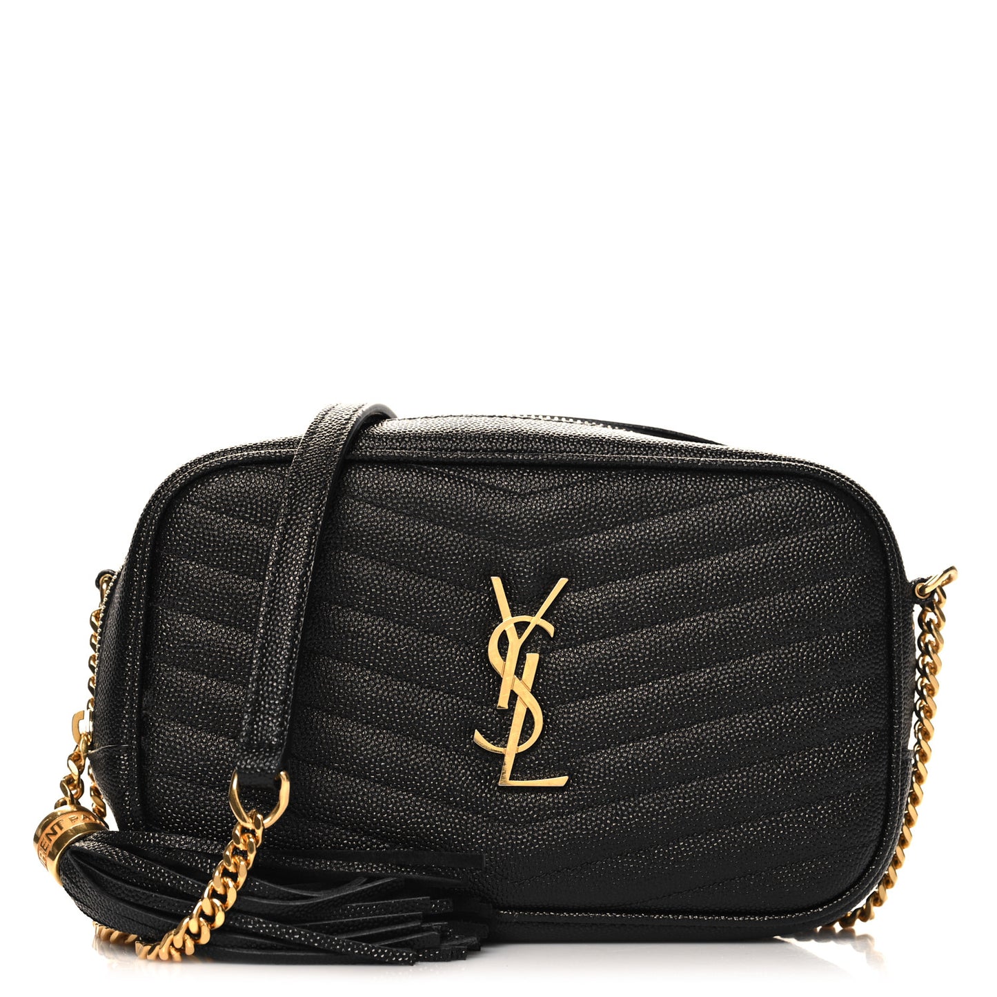 Grain De Poudre Matelasse Monogram Mini Lou Camera Bag Black