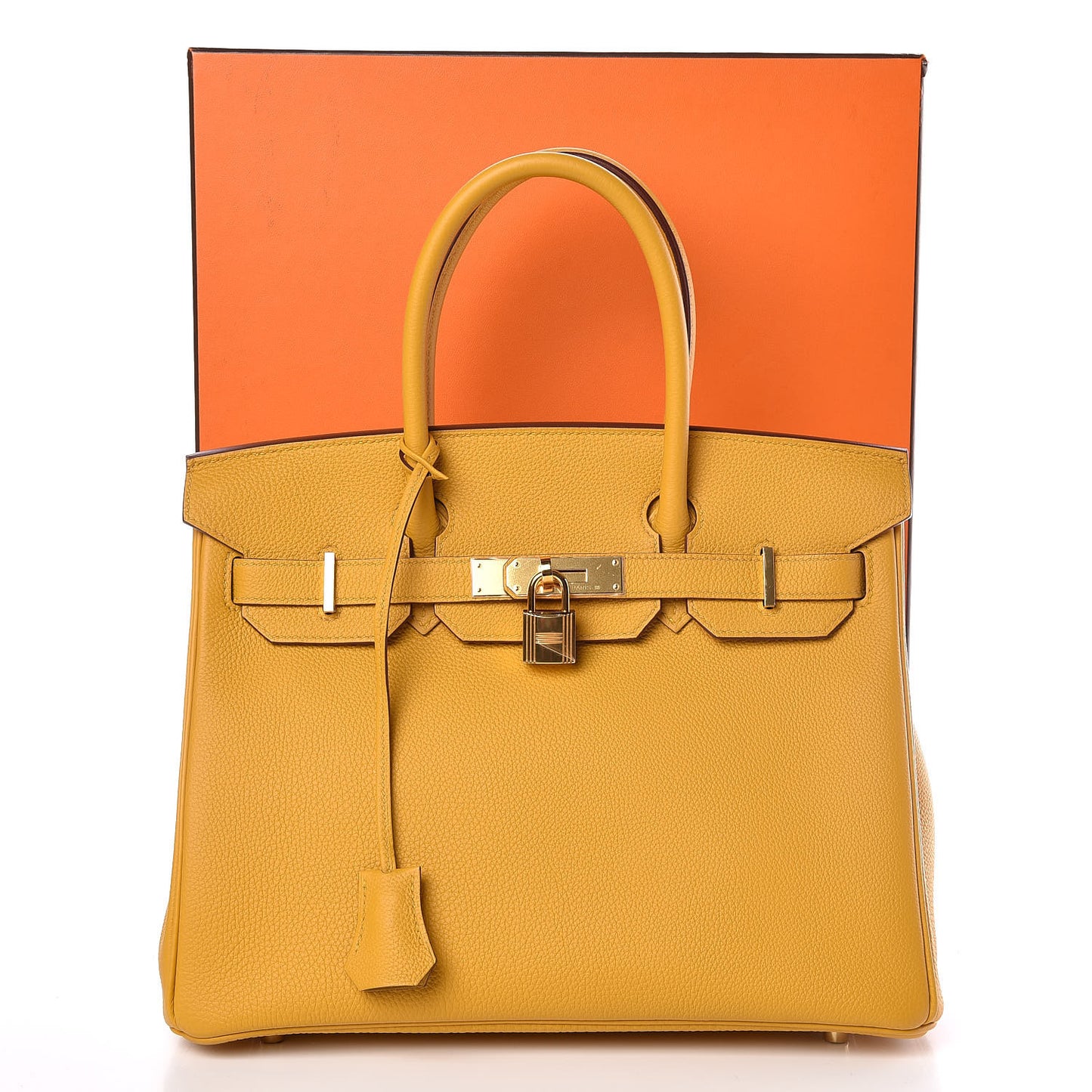 Togo Birkin 30 Jaune Ambre