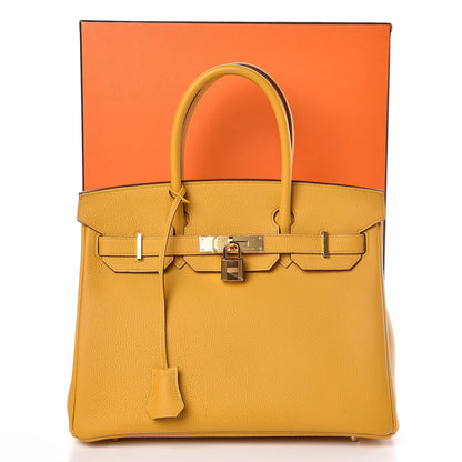 Hermes Togo Birkin 30 Jaune Ambre 35 of 35