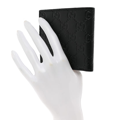 Gucci Guccissima Signature Dorian Bi-Fold Wallet Black 2 of 7