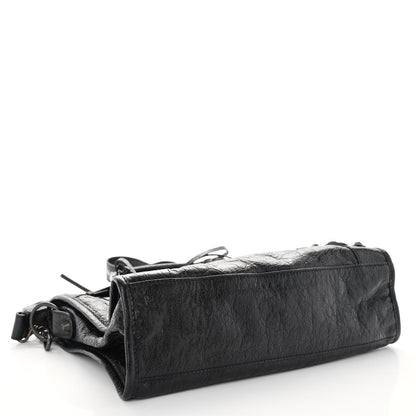 Balenciaga Agneau Classic Hardware S City Logo Strap Black White 4 of 9
